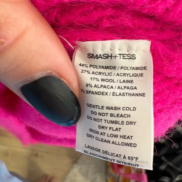SMASH & TESS HOT PINK KNIT SWEATER - Picture 6 of 6